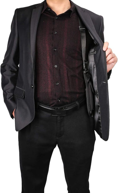 Anti-Theft Double Shoulder Underarm Bag - PU Leather Multi-Pocket Wallet Holster for Mobile Phones and Small Essentials